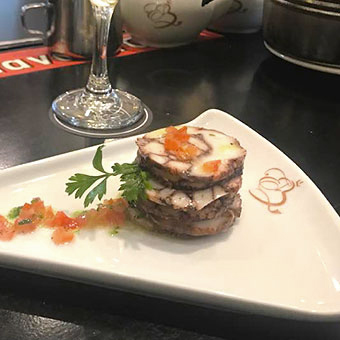 Pulpo en vinagreta de cítricos